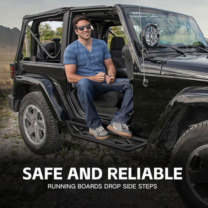 for Jeep JK Running Boards Drop Side Steps Compatible - Image 3
