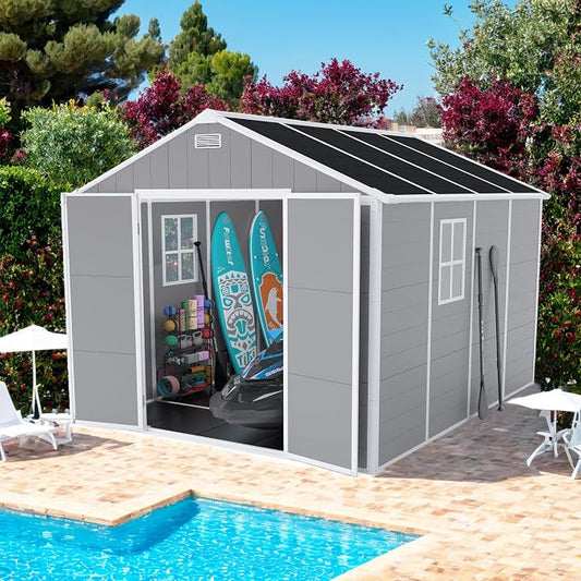 MyVoice 8x8 FT Outdoor Resin Storage Shed by MyVoice