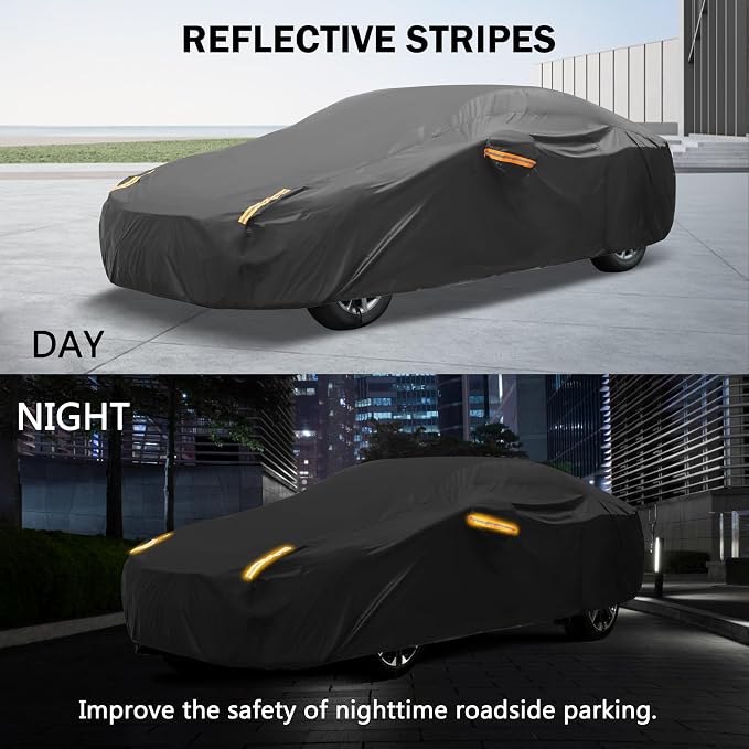 MORNYRAY Compatible with Chevy Camaro, Car Cover Outdoor Waterproof Sun Rain - Image 4