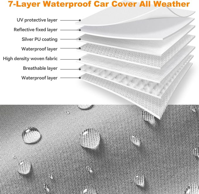 Car Cover Compatible with Dodge Challenger 2008-2024, Waterproof Car Cover - Image 3