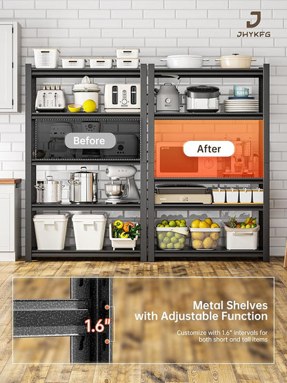 JHYKHG 39" W Storage Shelves, 5-Tier Heavy Duty Garage Shelving, Adjustable - Image 5