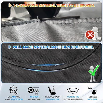 Windshield Sun Shade for 2021-2025 2026 Volkswagen/VW ID.4 Accessories Thicken - Image 4