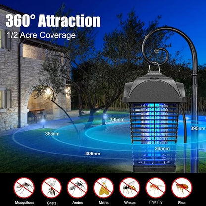 Bug Zapper Outdoor Electric, 4200V Mosquito Zapper, Insect Fly Zapper Outdoor - Image 2