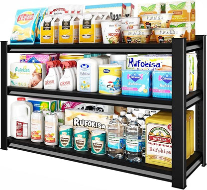 3-Tier Garage Shelving Heavy Duty，48" W Metal Shelving Unit by Rufokisa