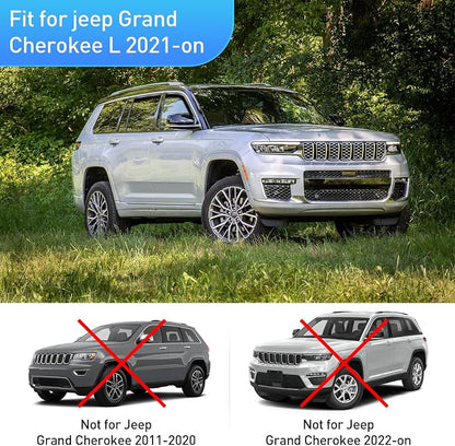 Nilight in Channel Rain Guards for Jeep Grand Cherokee L 2021 2022 2023 2024 - Image 5