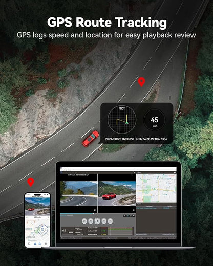 REDTIGER 4K Dash Cam Front and Rear, STARVIS 2 Sensor, Touch Screen 3.18" - Image 6