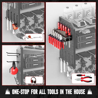 KAFAHOM Power Tool Organizer for Tool Storage, Drill Holder Wall Mount - Image 2