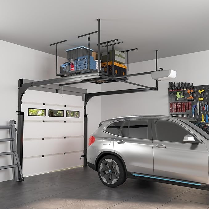 FLEXIMOUNTS 2x3FT Garage Storage Rack Overhead, Adjustable Ceiling Storage Racks - Image 7