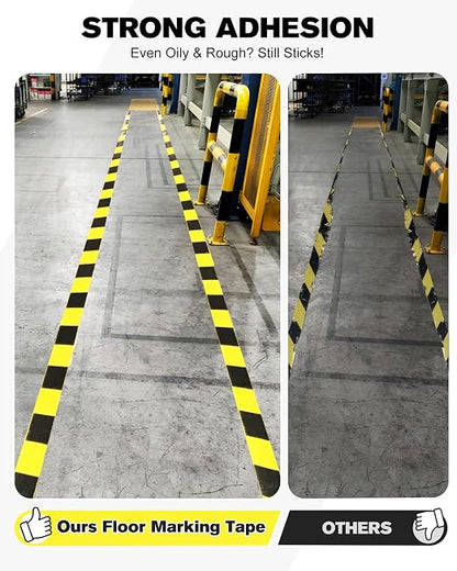 Floor Marking Tape, 2 INx108FT Strong Adhesive Caution Tape, High Durability - Image 2