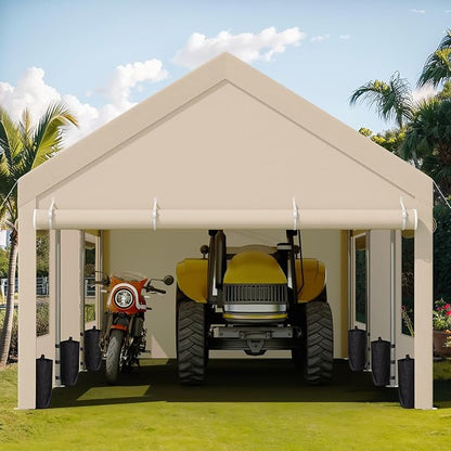 JY QAQA Carport, 12x20 FT Heavy Duty Carport - Image 7