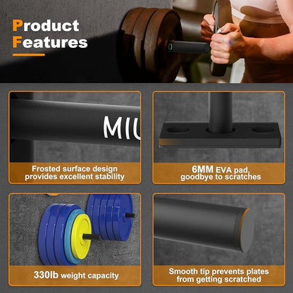 Weight Plate Holder, Wall Mounted Weight Rack Storage - Image 5