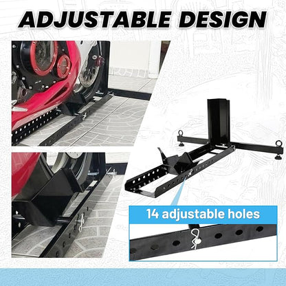 KUAFU Motorcycle Wheel Chock Stand Upright 1800 LBS, Wide Range 3“ to 5” - Image 3