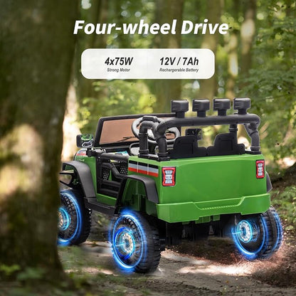 4WD Kids Ride on Car Truck, 12V 7Ah Kids Electric Vehicles Car Ride on Toy - Image 4