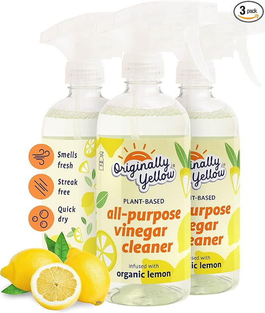 Originally Yellow Lemon Vinegar All Purpose Cleaning Spray | Distilled Cleaning by OriginallyYellow
