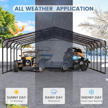 EROMMY 20x30 FT Metal Carport, Heavy Duty Carports - Image 5