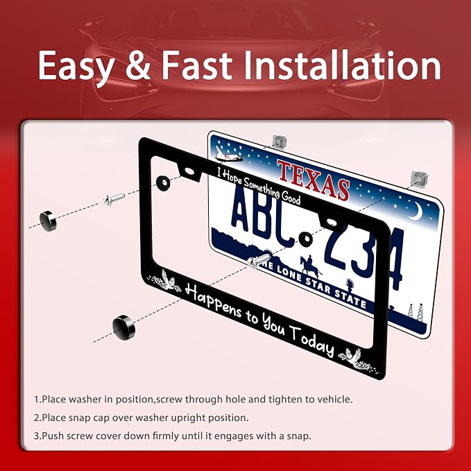 I Hope Something Good Happens to You Today License Plate Frame Lucky License - Image 3