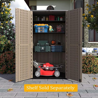 HOMSPARK Storage Shed Weather Resistance, Outdoor Storage Cabinet - Image 4