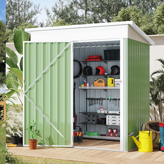 AECOJOY 5' x 3' Outdoor Storage Shed, Small 3x5 Metal Sheds & Outdoor Storage by AECOJOY