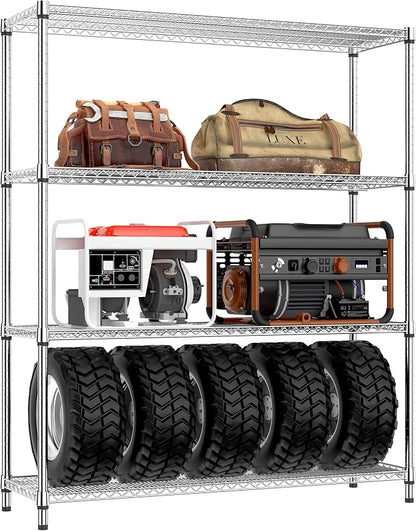 IZEUK 2640 LBS Garage Shelving Wide Storage Shelves 4 Tier Metal Shelves Heavy by Unknown
