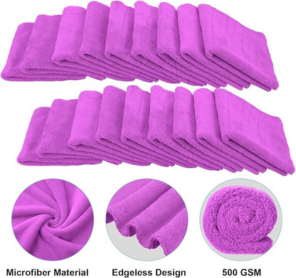 Shimeyao 30 Pcs Edgeless Microfiber Plush Towels - Image 3
