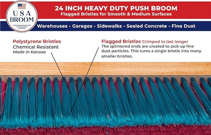 24" Everyday Sweep Indoor/Outdoor Push Broom - Image 5