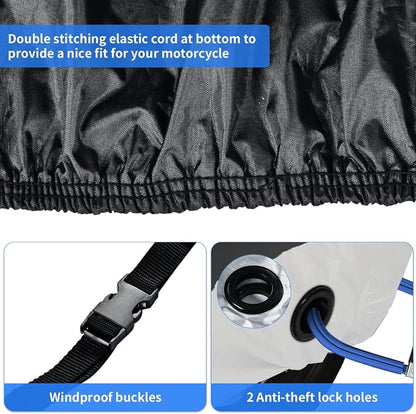 Motorcycle Cover, Coverado Motorcycle Covers Waterproof Outdoor Storage - Image 5