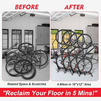 Vertical Bike Parking Stand- Space-Saving, Adjustable Freestanding Upright Bike - Image 5