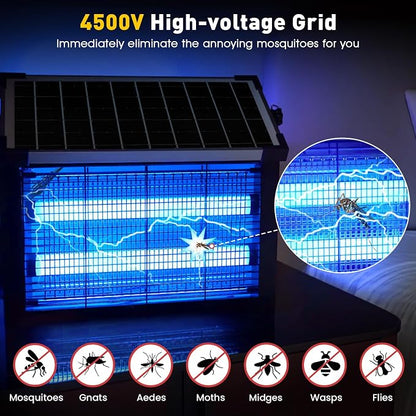 Bug Zapper Outdoor Solar Powered, Zwiran Mosquito Zapper Indoor - Image 3