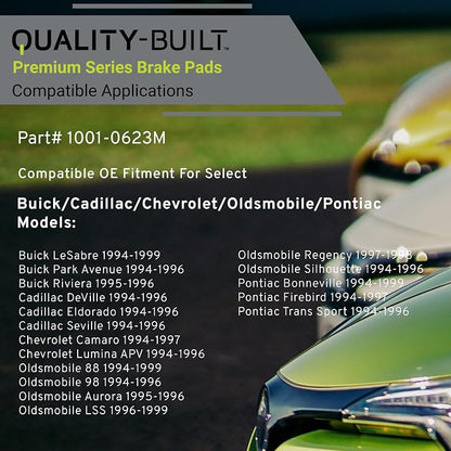 Premium Semi-Metallic Front Brake Pads Compatible - Image 3