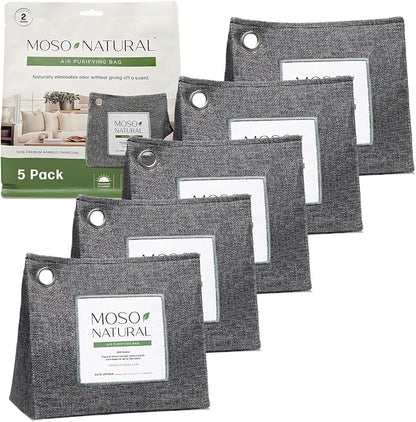 Moso Natural Air Purifying Bag 600g Premium Bamboo Charcoal Odor Absorber | by MosoNatural