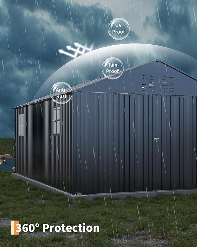 12x20 FT Metal Carport, Enclosed Car Port - Image 4