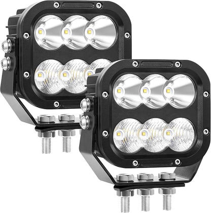 Off Road LED Pod Lights 5 Inch 120W 10000lm Offroad LED Work Light Pods - Image 2