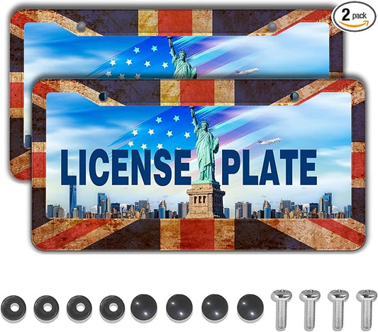 License Plate Frame Multicolor License Plate Protector Great Britain Vintage by Unknown