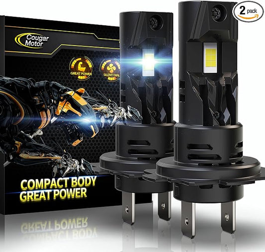 Cougar Motor H7 Bulbs, 1:1 Size H7 Lights Bulb No Adapter Required 6500K White by CougarMotor