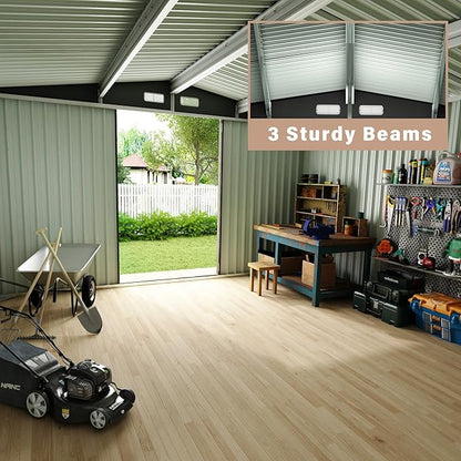 8x10 FT Metal Storage Sheds Outdoor, Metal ToolShed - Image 6