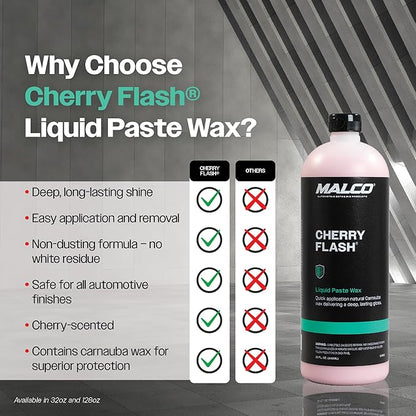 Malco Cherry Flash Automotive Liquid Paste Wax – Protect & Shine Your - Image 5