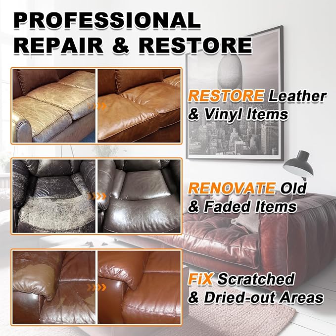 Dark Gray Leather Recoloring Balm, 12oz Leather Color Restorer - Image 3