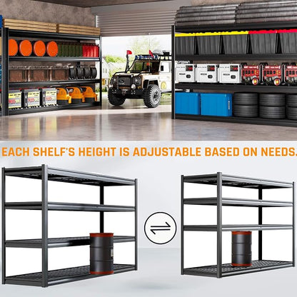 72" W Storage Shelves Heavy Duty Garage Shelving 30" D Metal Shelving Unit - Image 4
