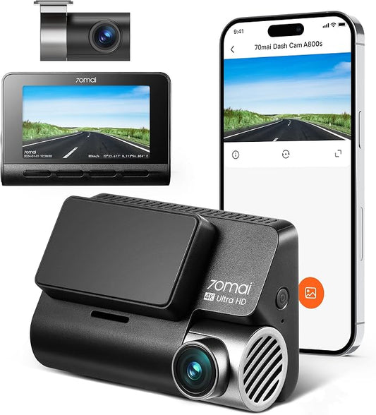 70mai 4K Dash Cam Front and Rear by 70mai