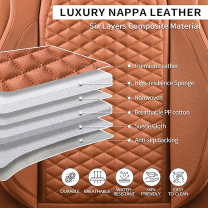 2 Packs Car Seat Covers Leather Car Seat Covers Universal Seat Covers - Image 5
