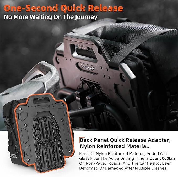Rhinowalk Motorcycle Saddlebag 35L Waterproof, Quick Release Motorbike Side Bag - Image 2