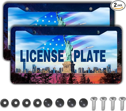 Car Plate Frame for Women Multicolor License Plate Frames for Men Forest Night by Unknown