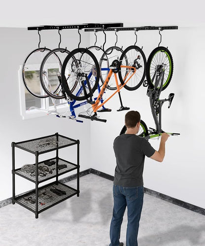 Bike Rack Celling Mount for Garage, Indoor Hangers Storage for 8 Bicycles - Image 6