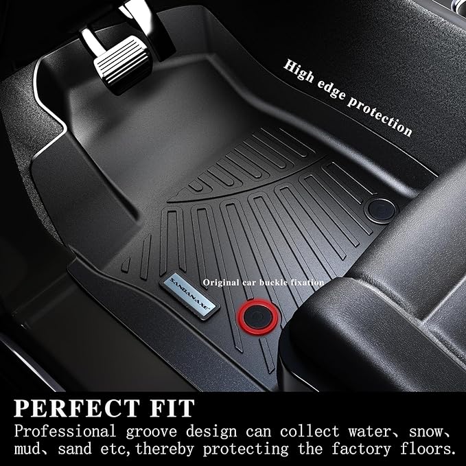 Floor Mats & Trunk mat for 2018-2024 Ford Expedition MAX, TPE All Weather - Image 3