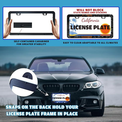Blue Lightning License Plate Frame Funny Thunder License Plate Holder - Image 5