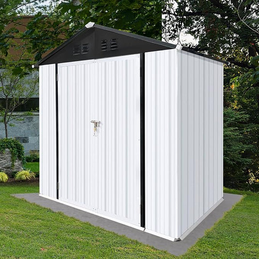 4x6 FT Outdoor Metal Storage Sheds by Favfurish