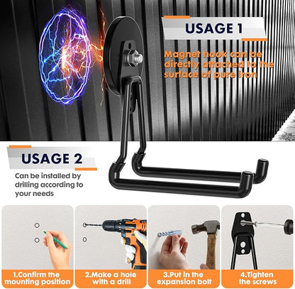 Heavy Duty Storage Magnetic Utility Hooks Large Garage Magnet Hooks - Image 4