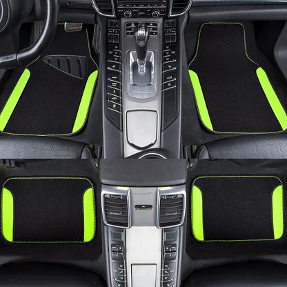 CAR PASS Fluorescent Leather & Waterproof Car Carpet Floor Mats, Universal Car - Image 3