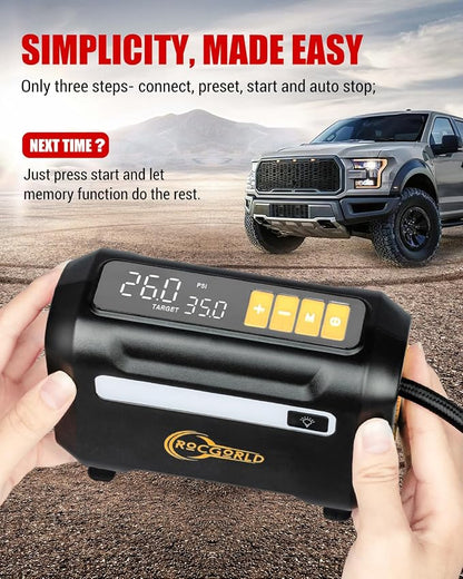 R8 Tire Inflator Portable Air Compressor, DC 12V Portable Air Compressor - Image 4
