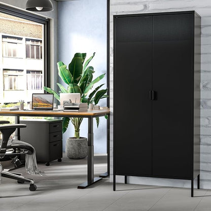 Metal Storage Cabinets with Adjustable Shelves，Pantry Kitchen Storage - Image 5